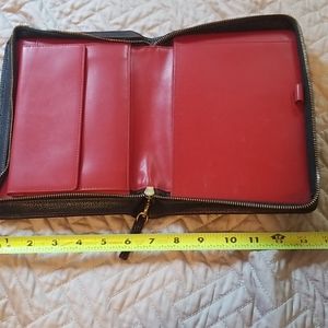 Vintage leather coach planner book
